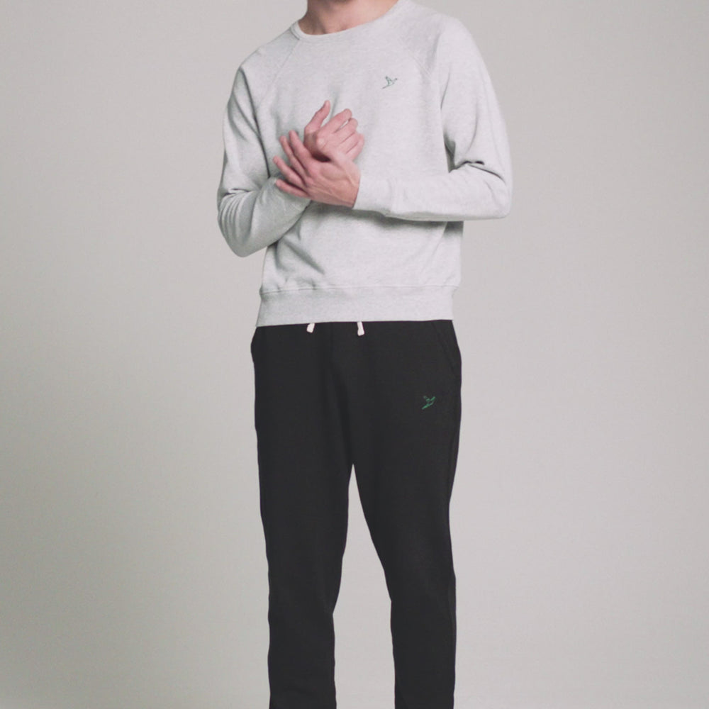 
                  
                    Video in der Galerie ansehen und abspielen, Rundhals Sweatshirt für Herren – Grau
                  
                