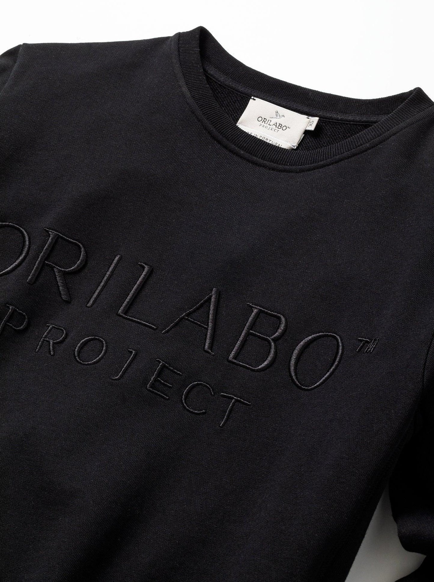 
                  
                    Women's Terry Cropped & Embroided Crewneck - Black - ORILABO Project
                  
                