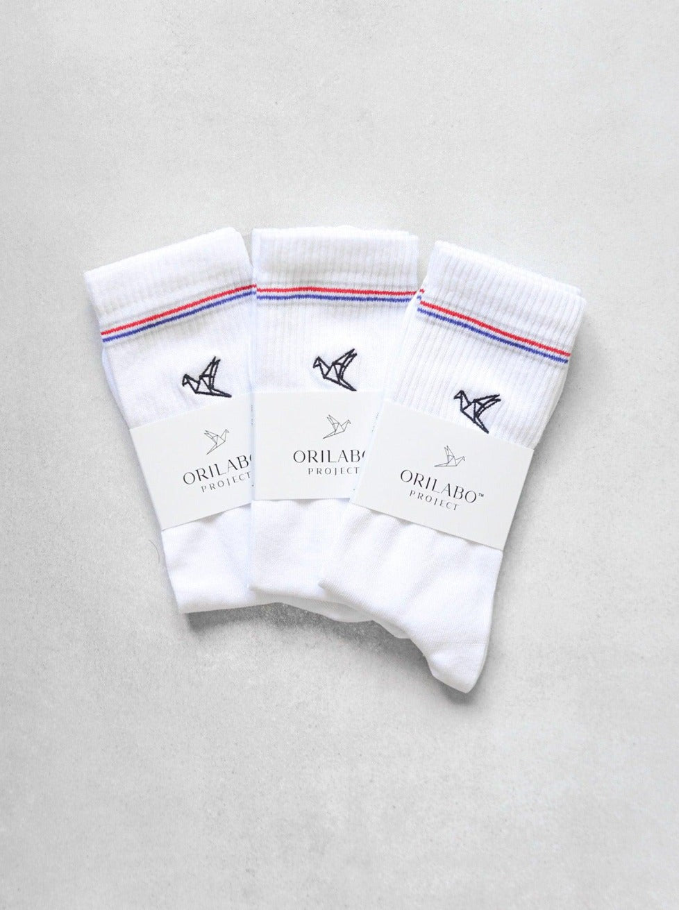 ORILABO Organic Cotton Socks - White - 3 Pairs - ORILABO Project