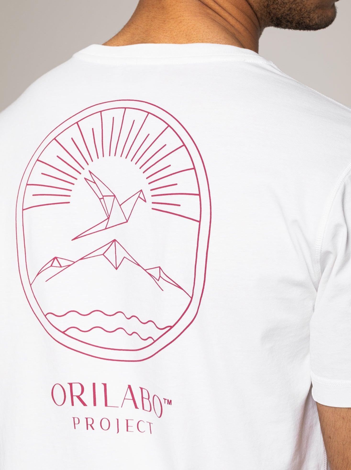 Men's Mountain T-shirt - White - ORILABO Project