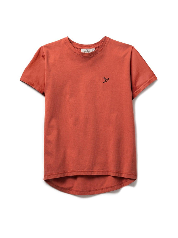 Women's Small Logo tailored T-shirt - Coral - ORILABO Project