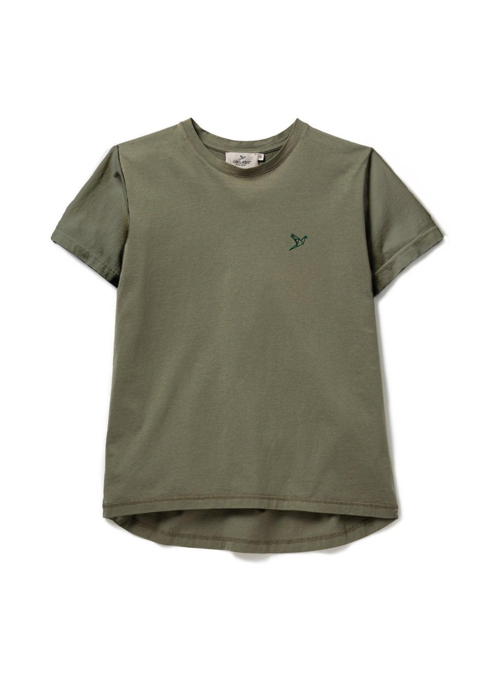 Women's Small Logo tailored T-shirt - Olive - ORILABO Project