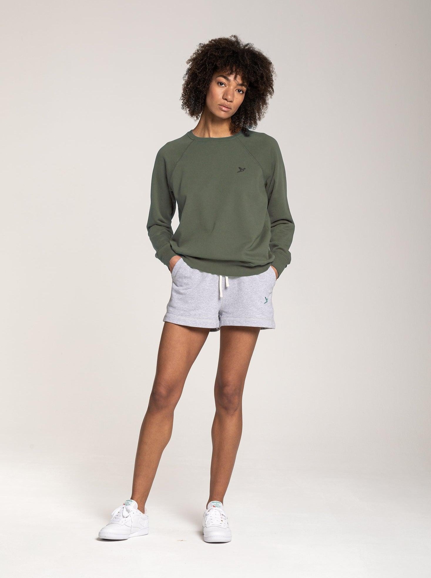Women's Terry Crewneck - Olive - ORILABO Project