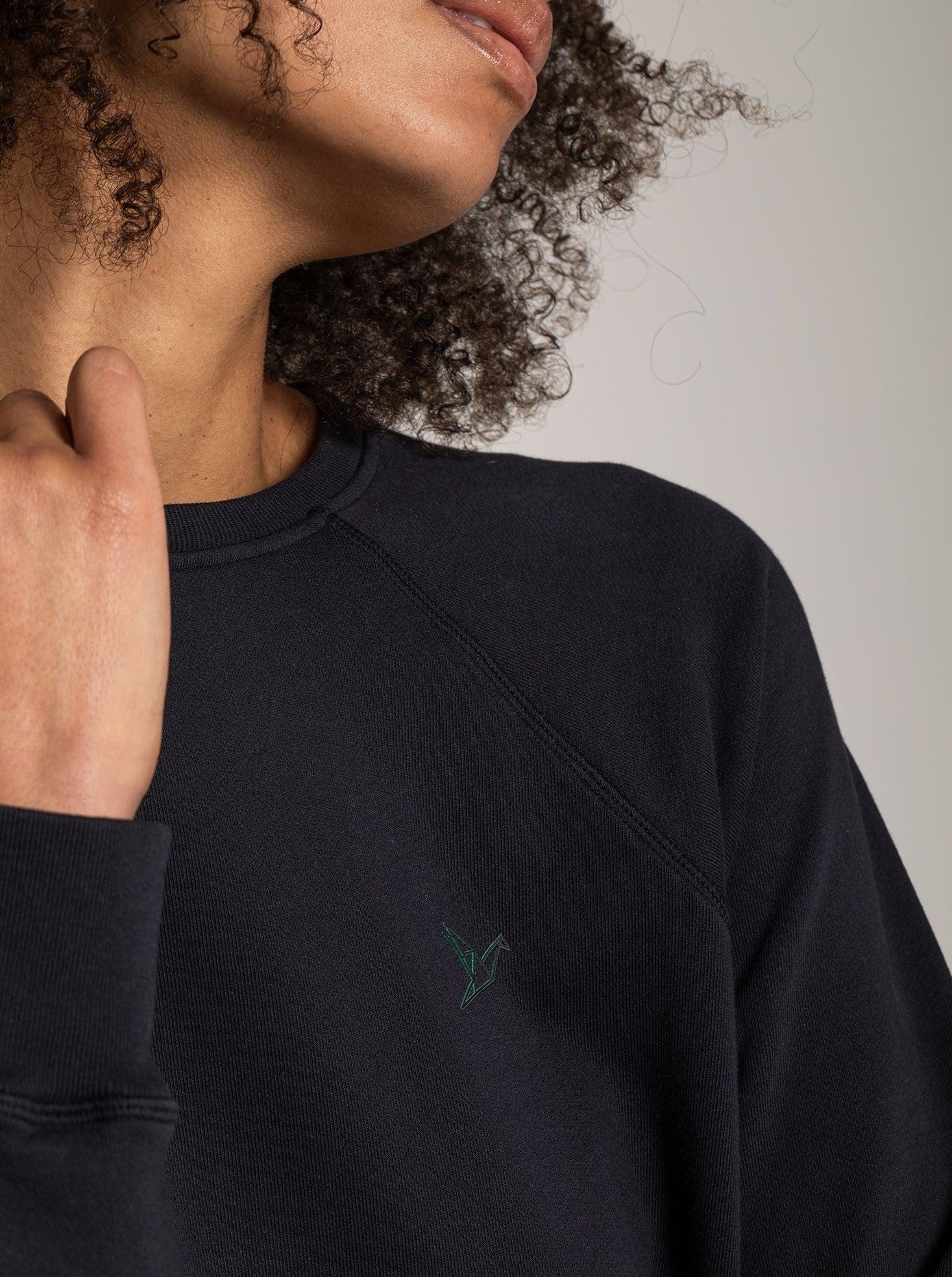 Women's Terry Crewneck - Navy - ORILABO Project