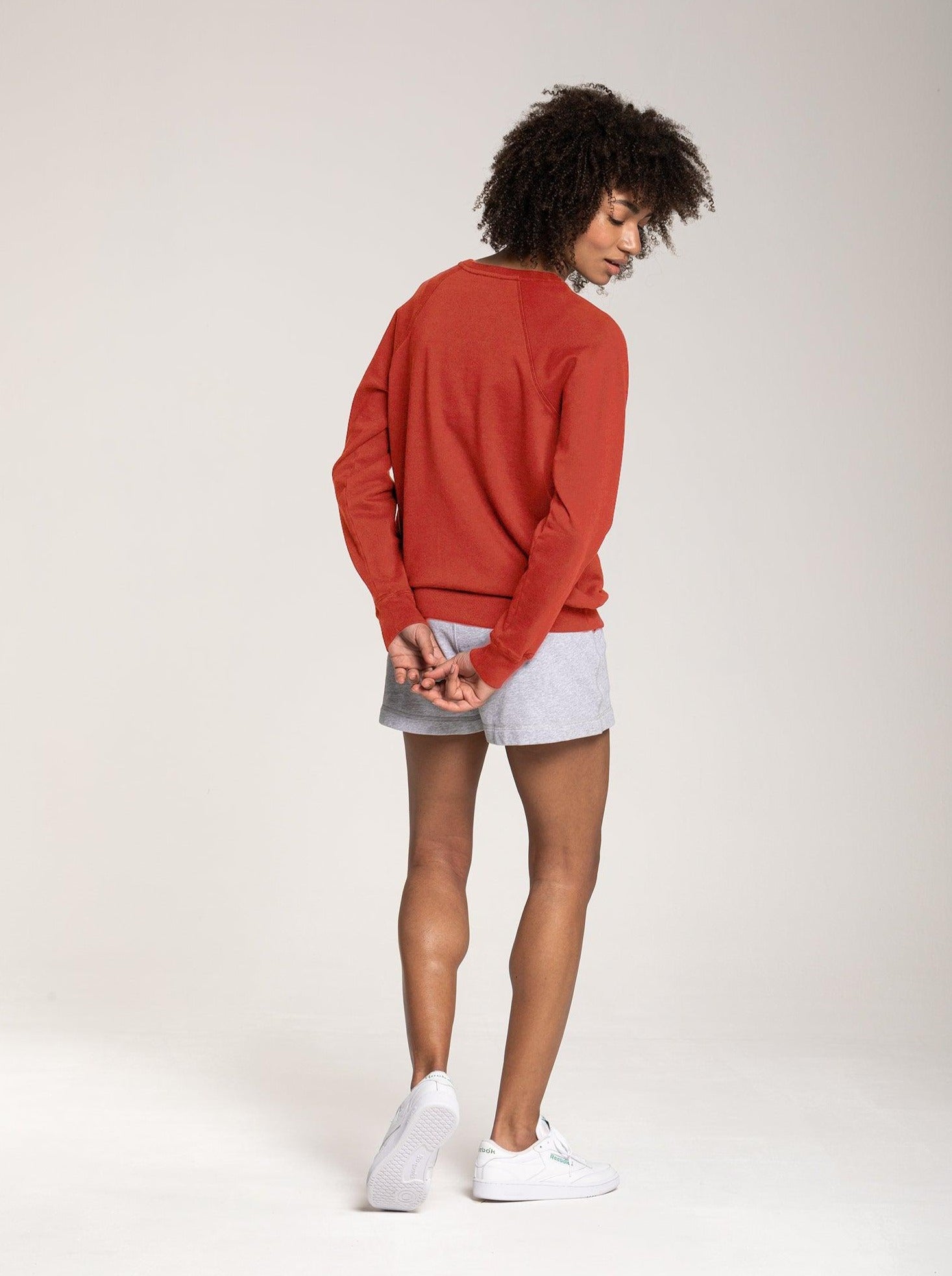 Women's Terry Crewneck - Coral - ORILABO Project