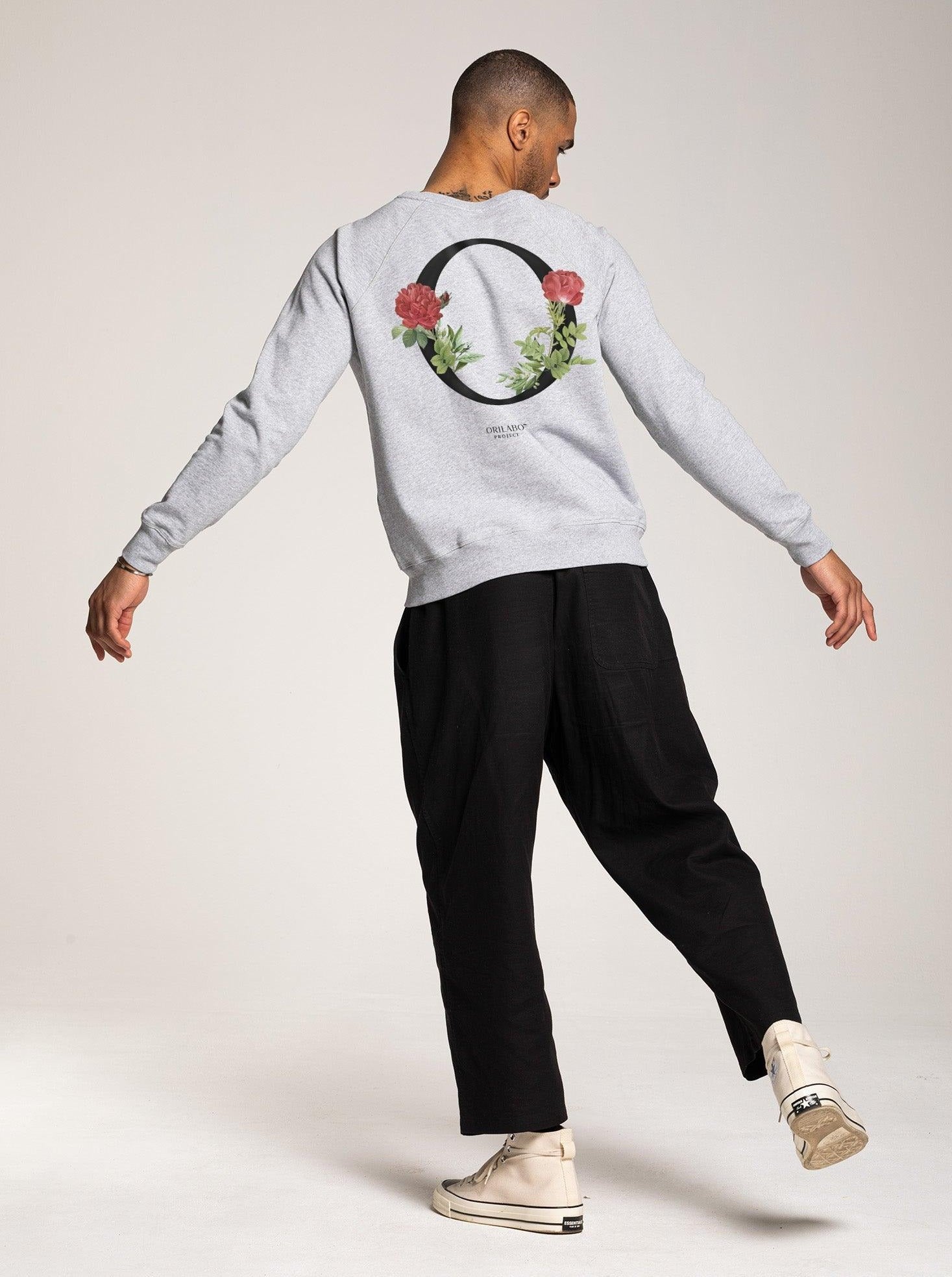 Men's O-Roses Terry Crewneck - Grey - ORILABO Project