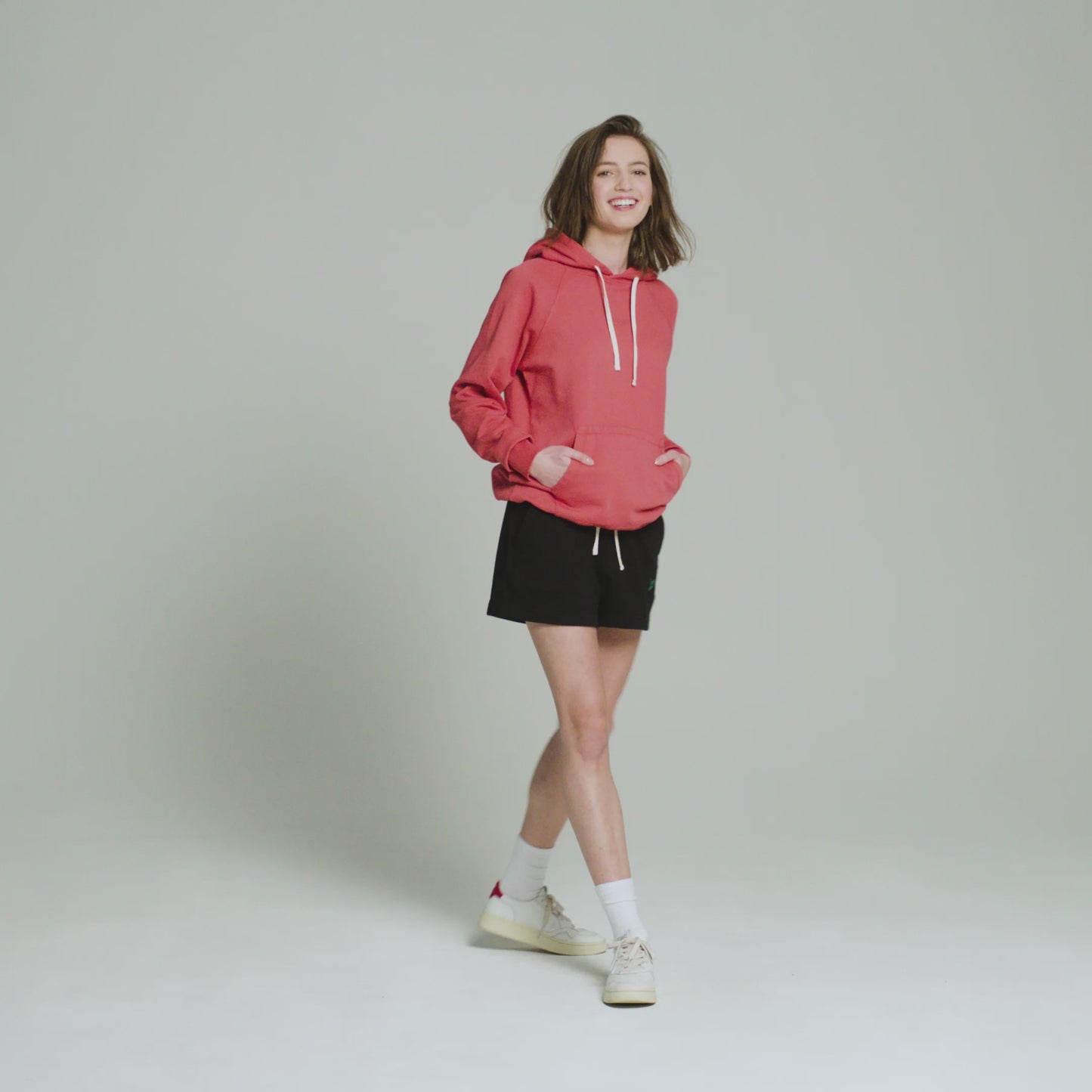 
                  
                    Load and play video in Gallery viewer, Women&amp;#39;s Terry Hoodie - Coral
                  
                